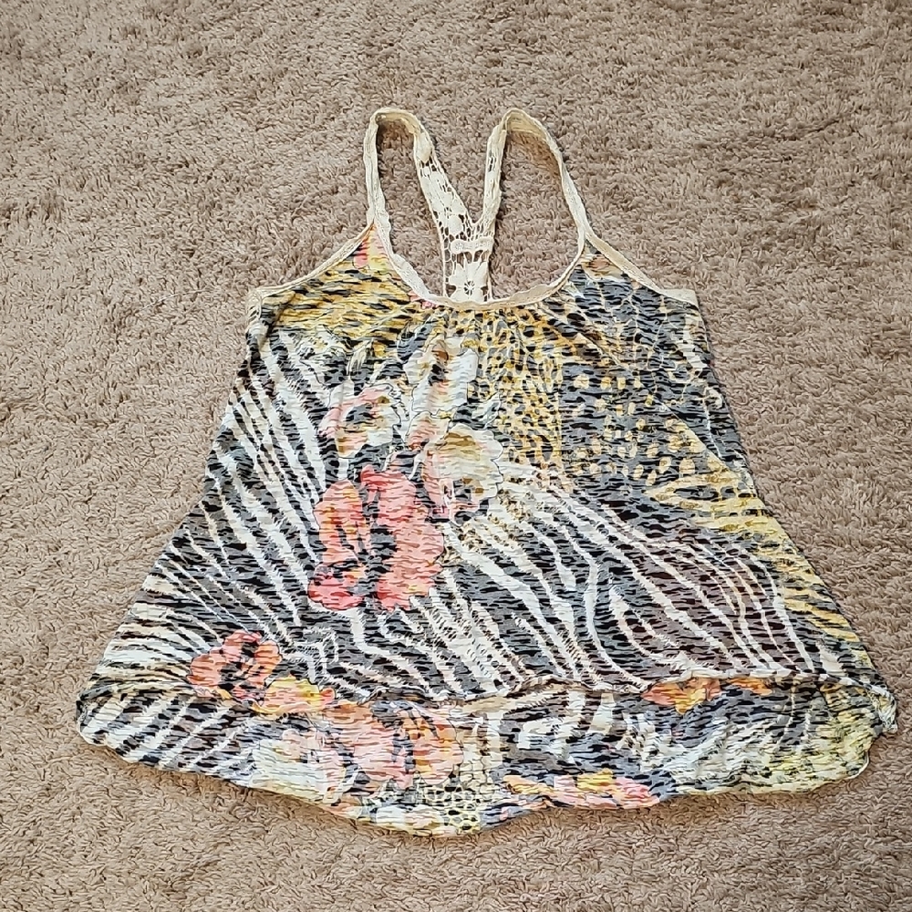 Women's Multicolor Sleeveless Top
